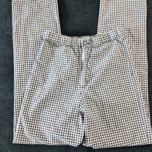 J Galt Gingham Navy & White Pants Size S